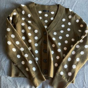 Jcrew cashmere polka dot sweater